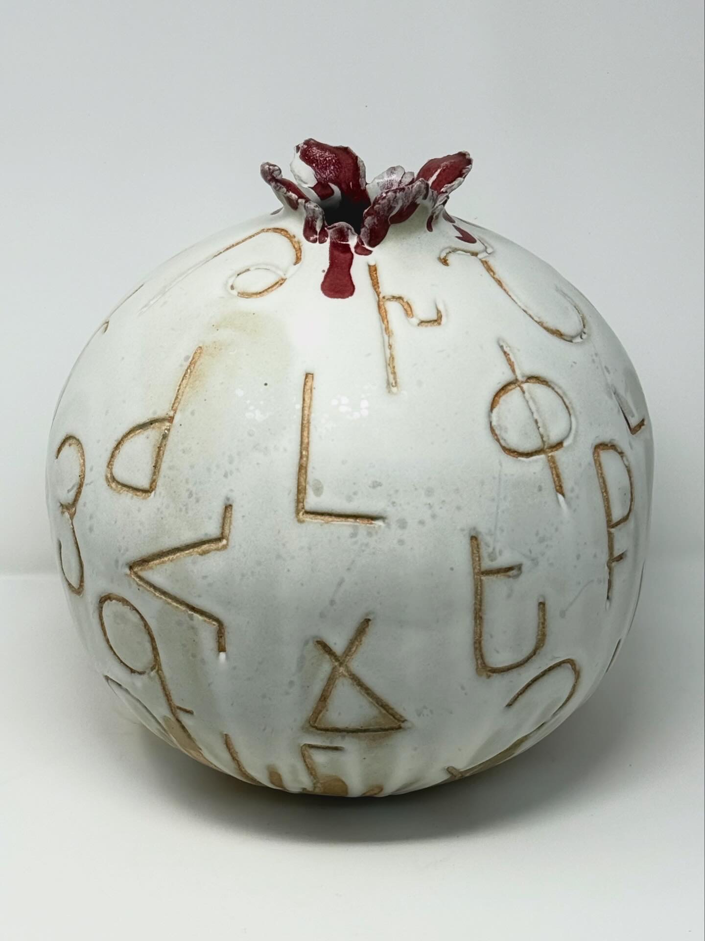 Pomegranate Alphabet Vase